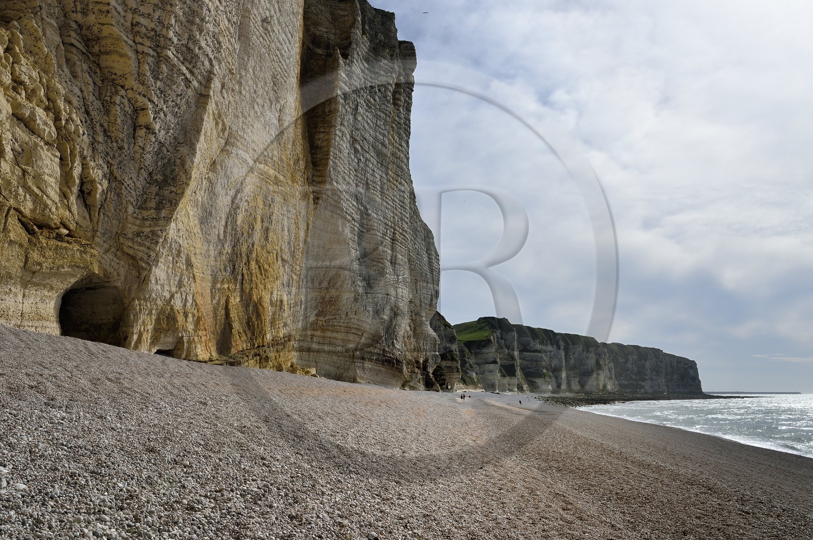 France, Seine-Maritime (76), Pays de Caux, Côte d'Albâtre, Etretat, plage d'Antifer à marée basse