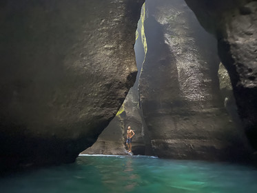Caribbean, Dominica Island, Castle Bruce, Morne Trois Pitons National Park listed as World heritage by UNESCO, the Gorges du Titou at the start of the path leading to the Desolation Valley and to Boiling Lake