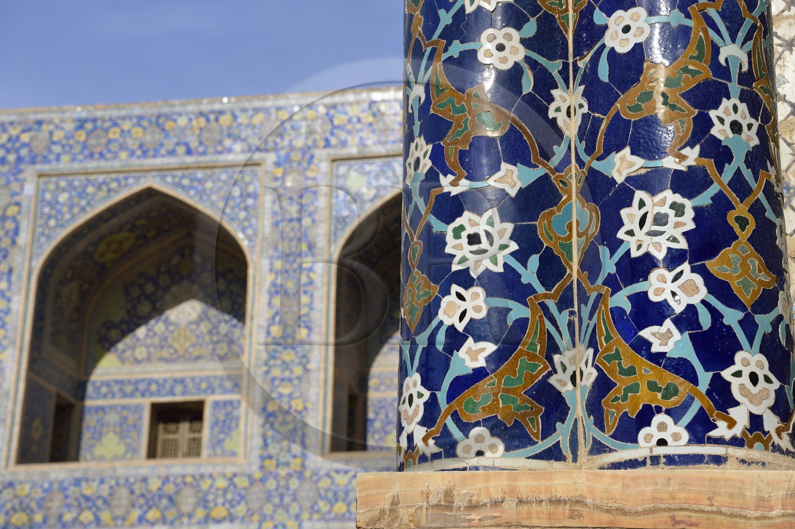 Iran, province d'Ispahan, Ispahan, la mosquée de l'Imam ou mosquée du Chah (Shah)