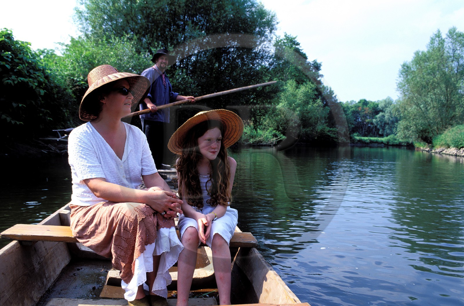 France, Bas Rhin, region of Ehnwihr, bargeman of the Ried, discovery of the Ried marsh