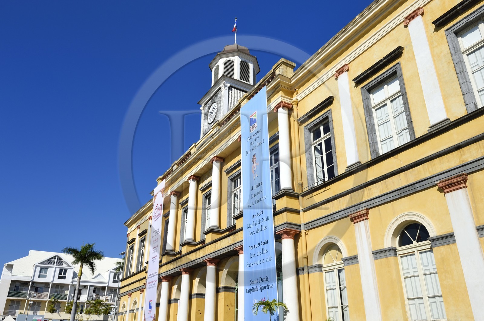France, Ile de la Reunion, Saint-Denis, édifice de l'époque coloniale, l'ancien hôtel de ville