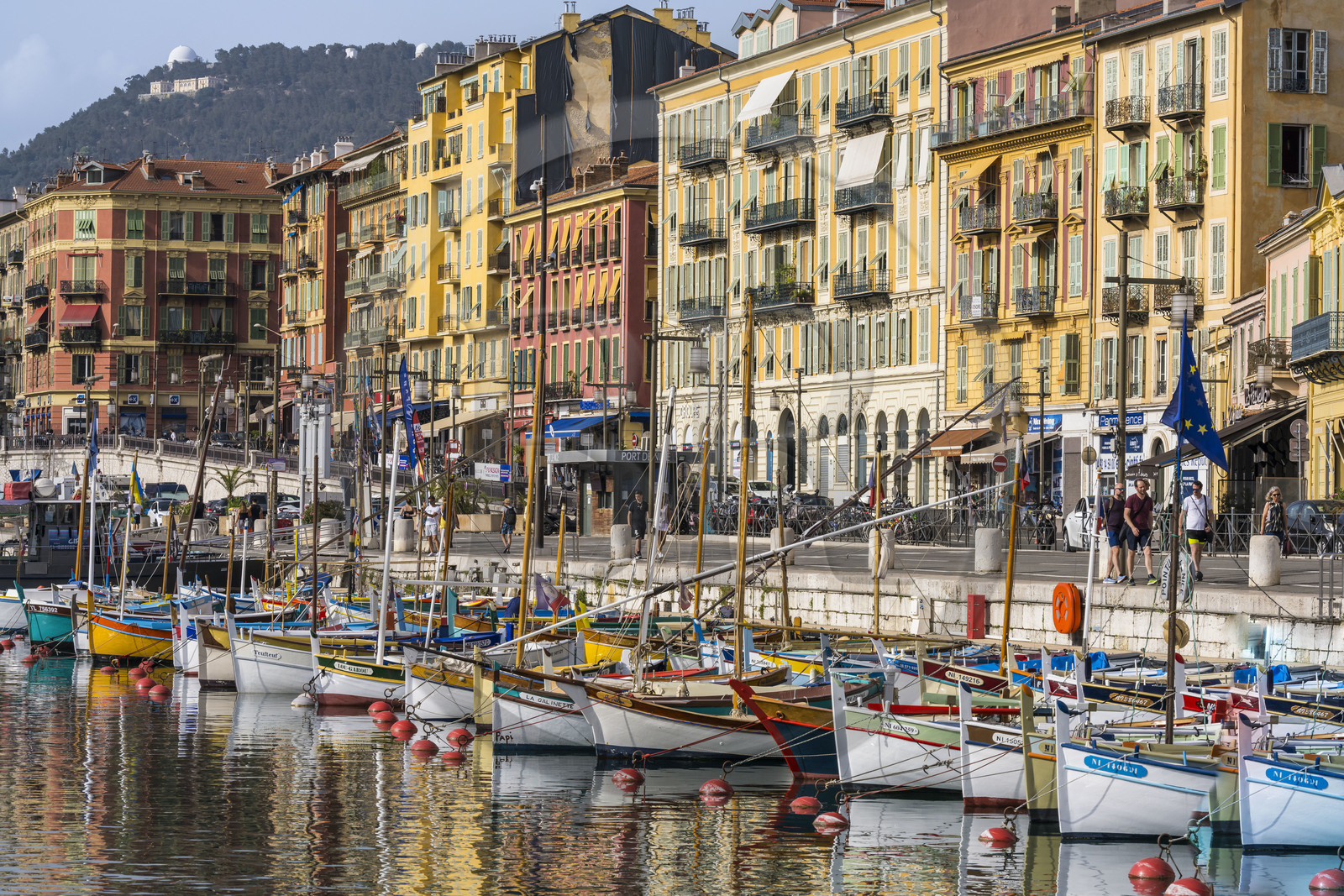 France, Alpes-Maritimes, Nice, listed as World Heritage by UNESCO, the old port or port Lympia, pointu boats which are traditional fishing boats