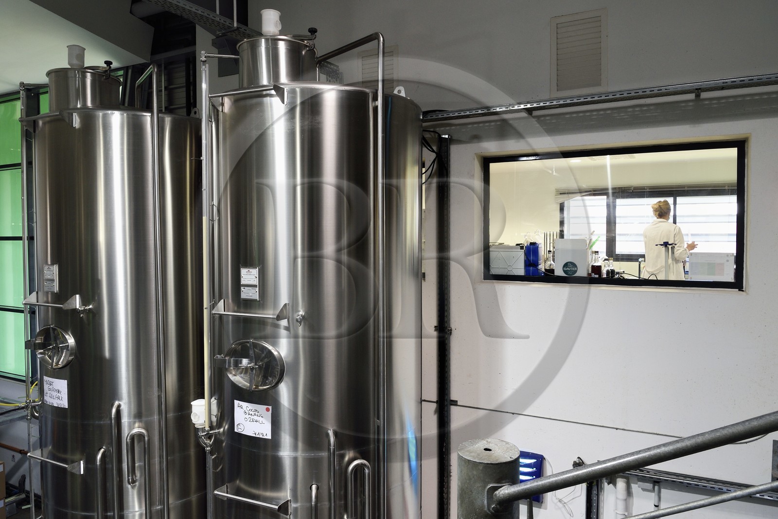 France, Reunion island (French overseas department), Saint Pierre, estate of the Isautier distillery, storage tanks