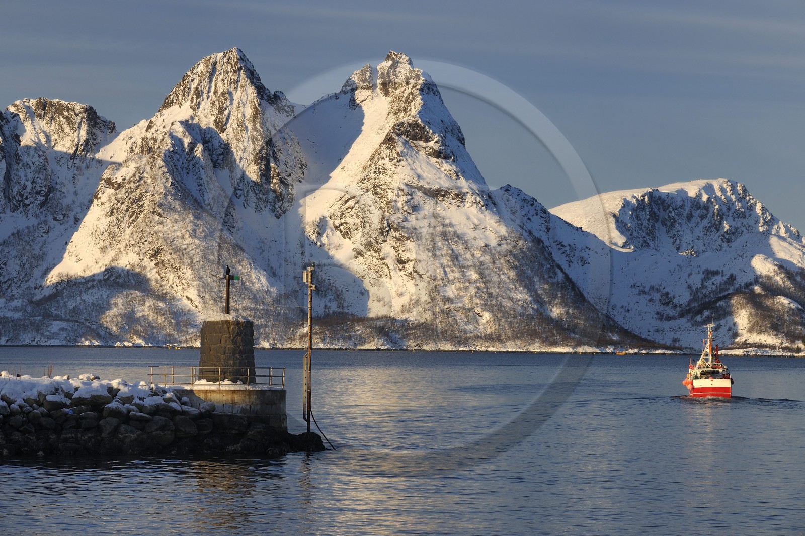 Norway, Nordland County, Vesteralen Islands, Myre harbour