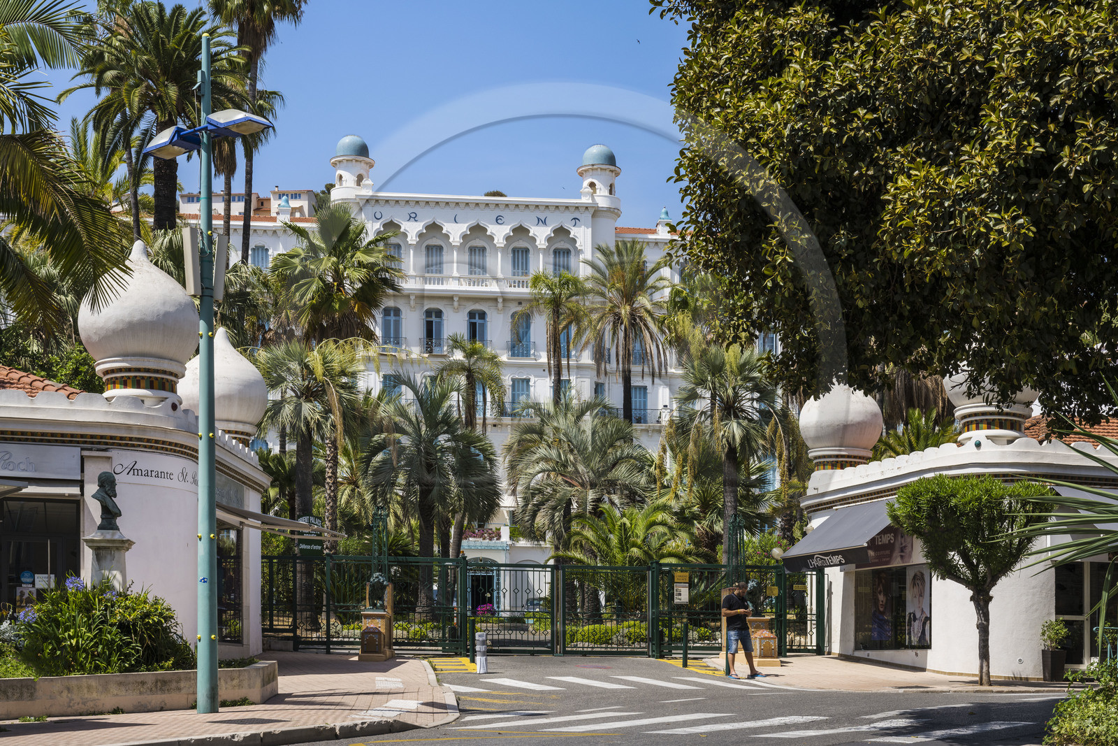 France, Alpes-Maritimes, Menton, the former Grand Hotel d'Orient, a former palace transformed into a residential building in 1952