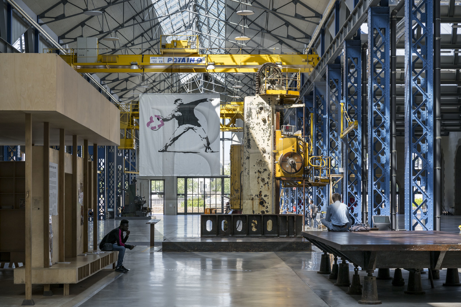 France, Finistère (29), Brest, l'éco-quartier des Capucins, les Ateliers, anciens ateliers de mécanique de l'Arsenal