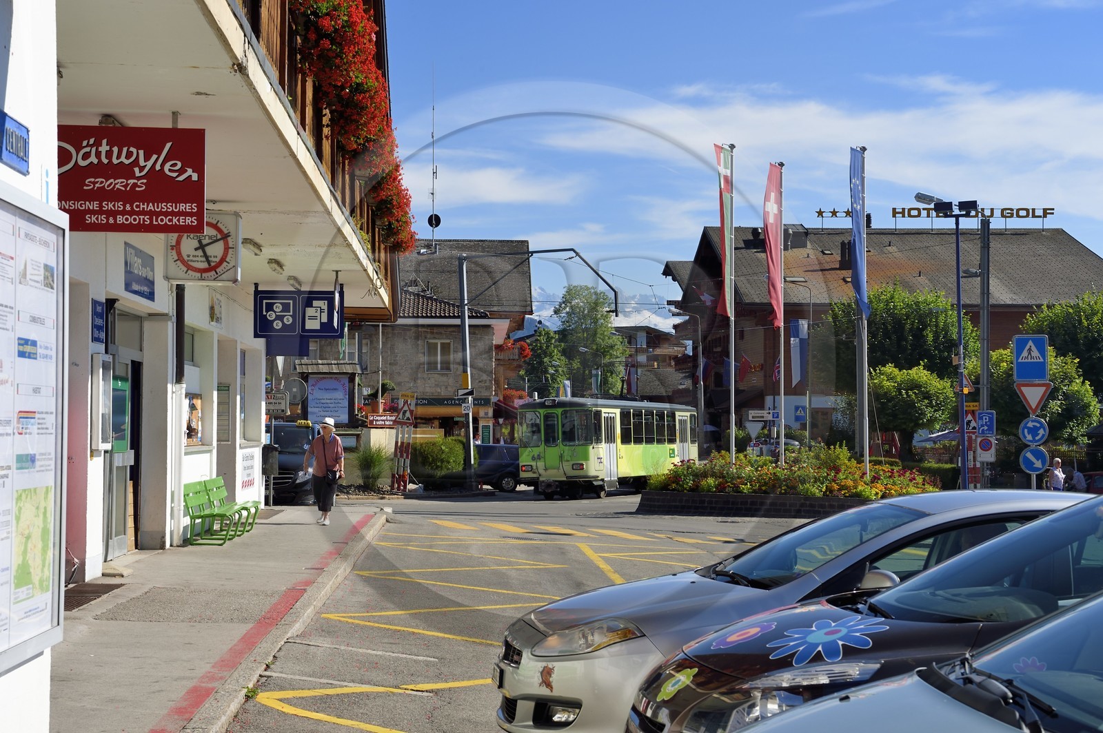 Switzerland, Canton of Vaud, Villars-sur-Ollon train station