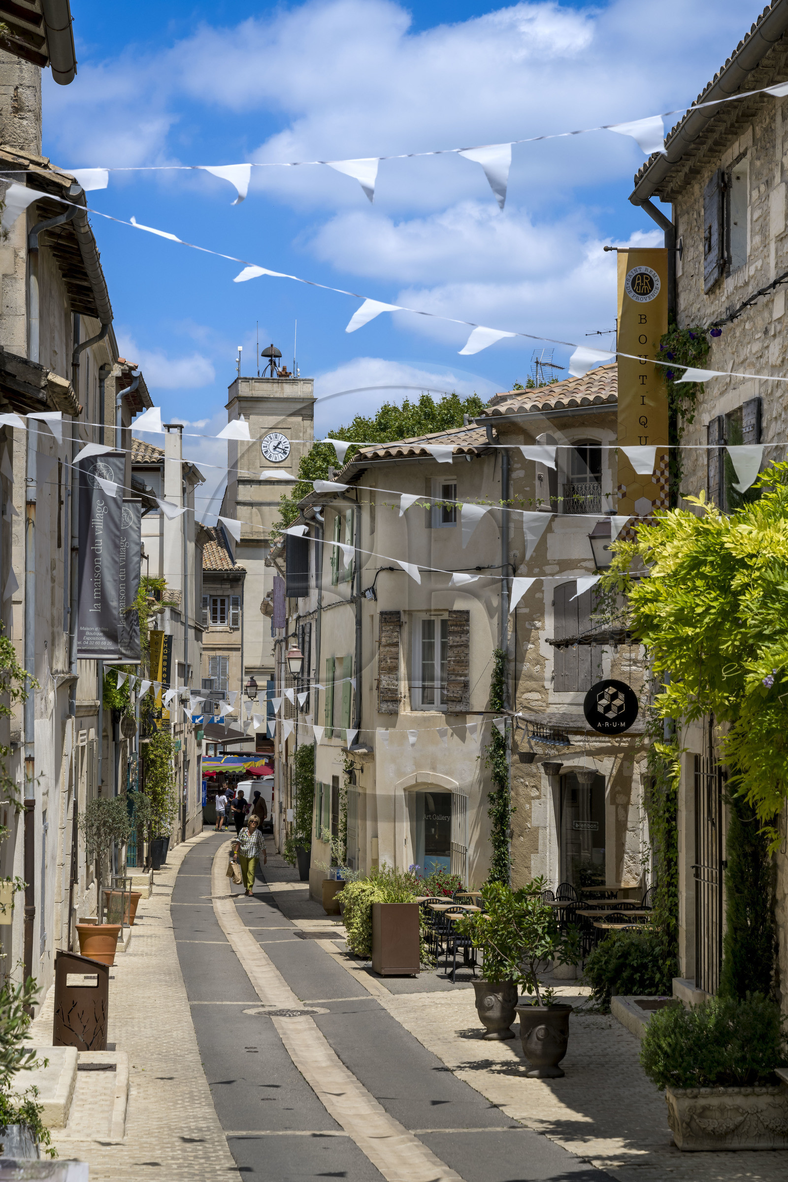 France, Bouches-du-Rhône (13), Parc Naturel Régional des Alpilles, Saint-Rémy-de-Provence, rue du 8 mai 1945 dans la vieille ville