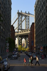 Etats-Unis, New York, Brooklyn, quartier Dumbo, le pont de Manhattan