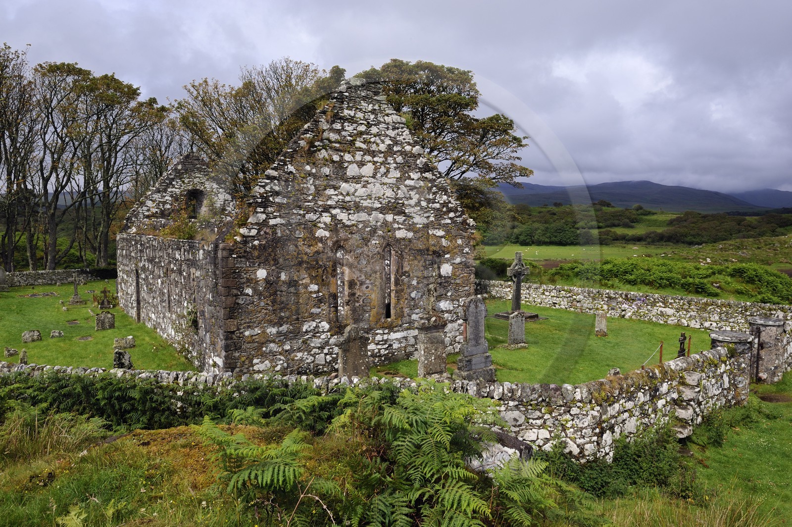 Royaume-Uni, Ecosse, Hébrides intérieures, Ile de Islay, kildalton church sur la côte Est et la Kildalton Cross (croix celtique de Kildalton) sculpté probablement dans la seconde moitié du VIIIème siècle