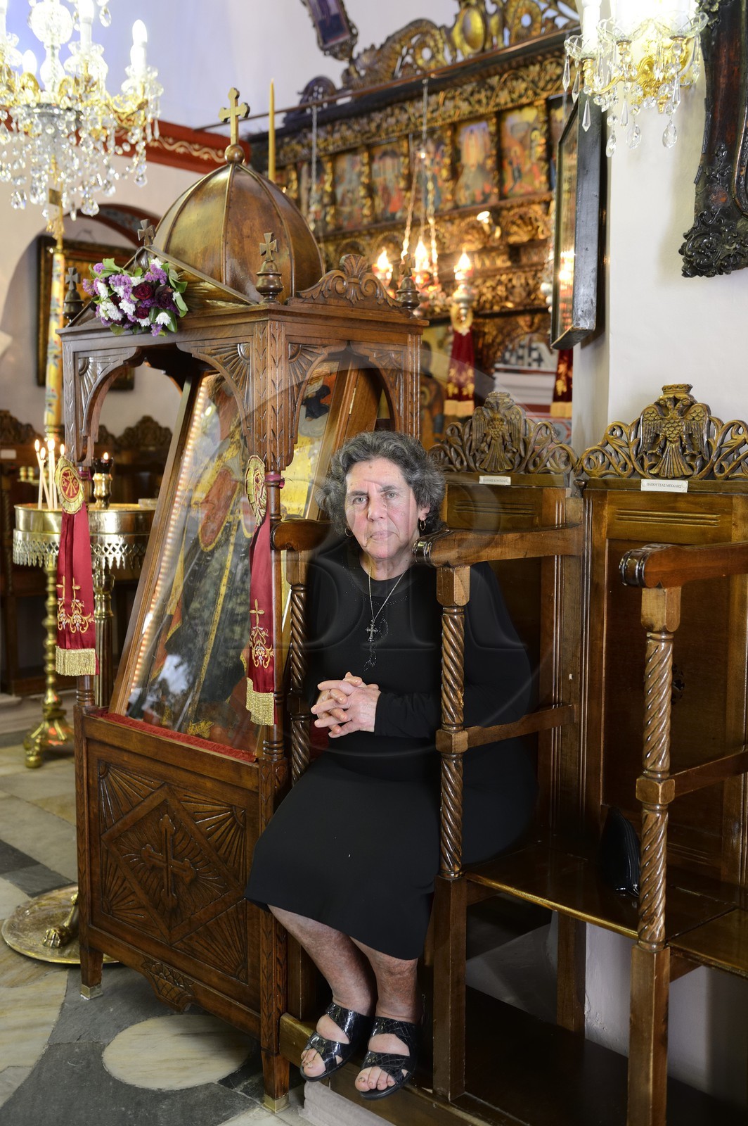 Grèce, Les Cyclades, mer Égée, île de Mykonos, Chora (Mykonos town), église Aghia Kiriaki (Saint Kiriaki)