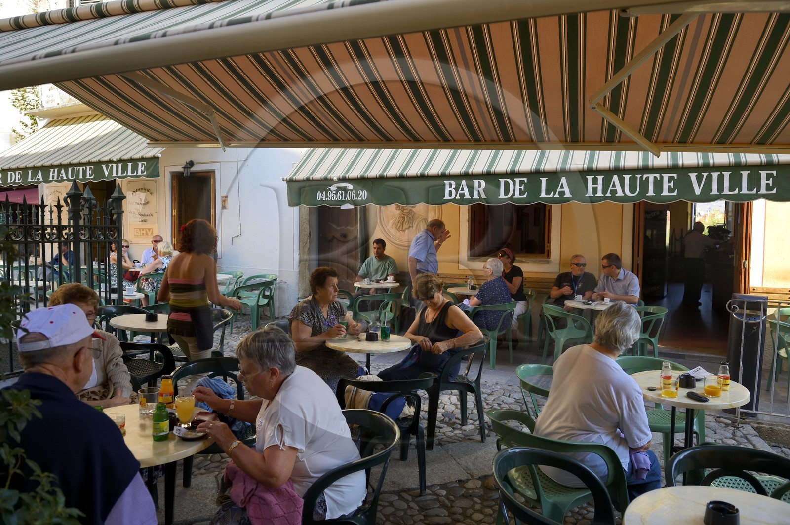 France, Haute Corse, Corte, the Bar de la Haute Ville on the place Gaffori