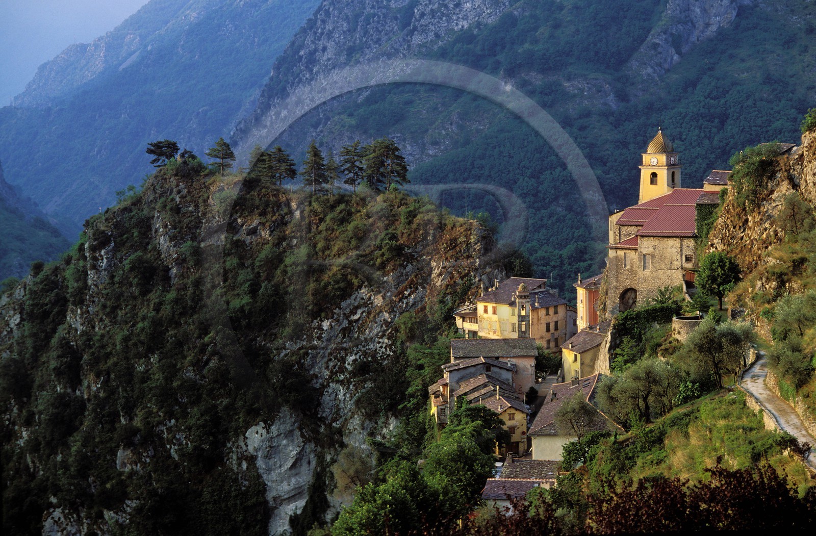 France, Alpes Maritimes, Vallee de la Roya, Saorge perched village