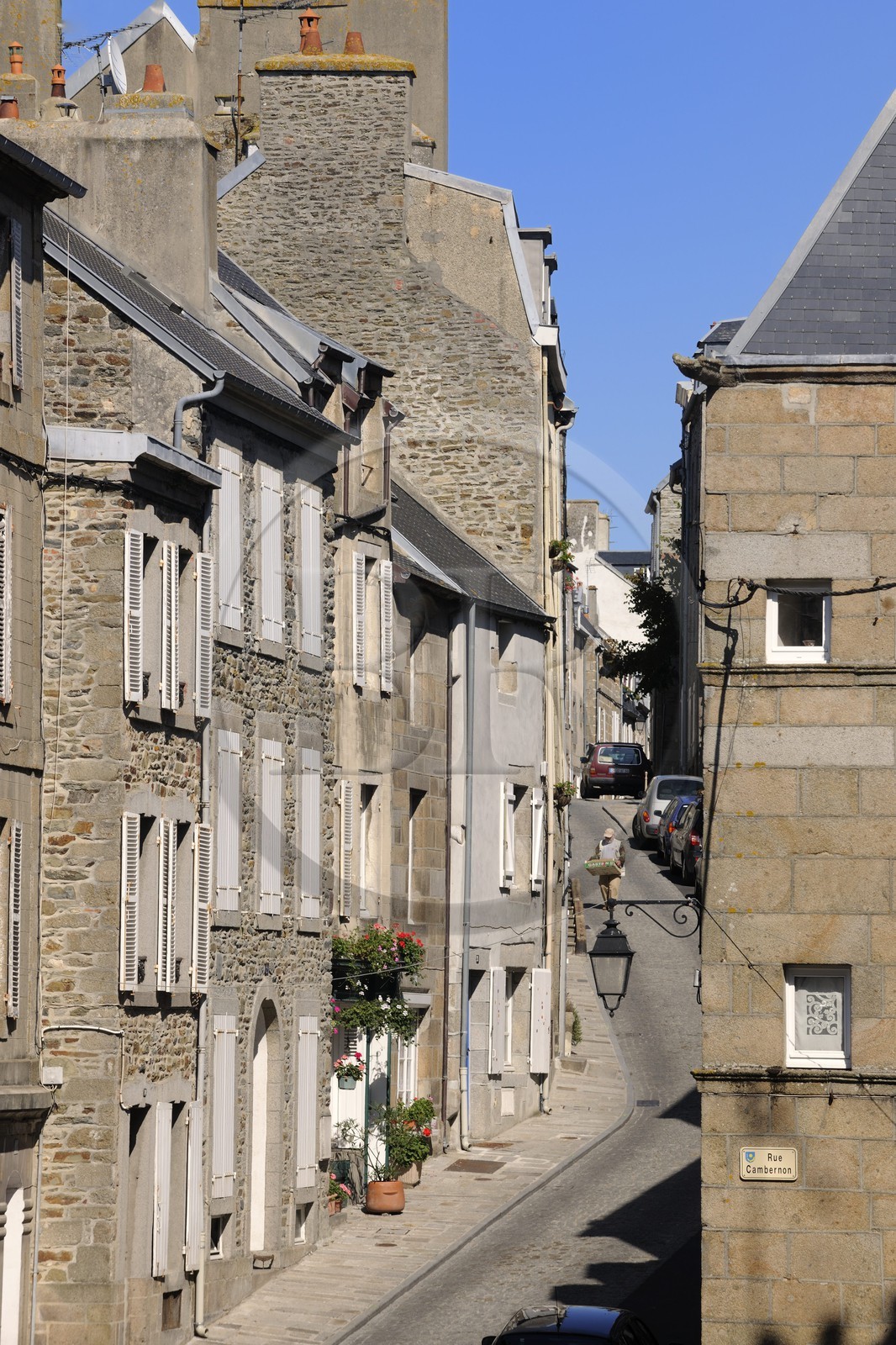 France, Manche, Cotentin, Granville, the Haute Ville (Upper town), Notre-Dame street