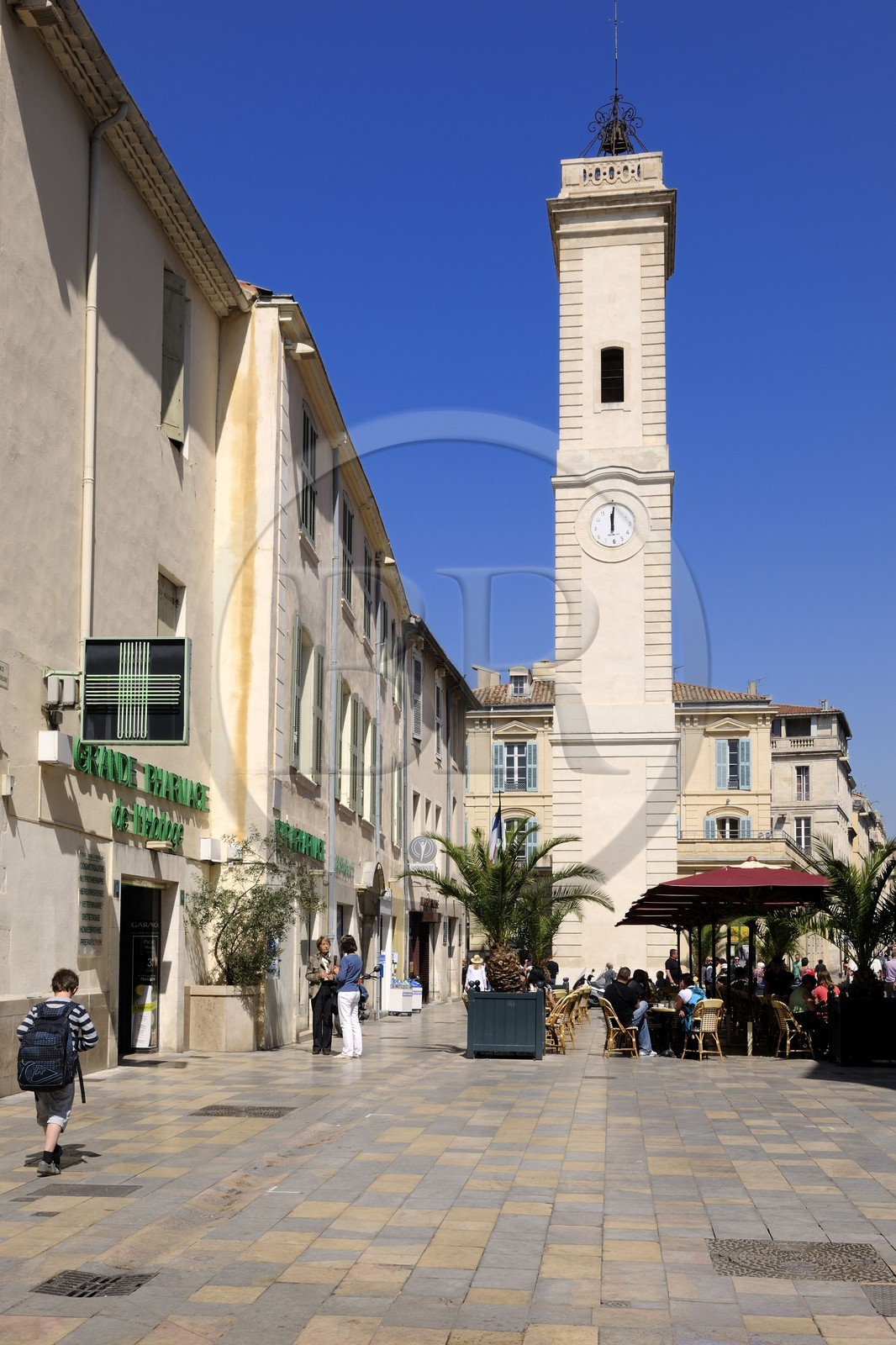 France, Gard (30), Nimes, place de l'Horloge