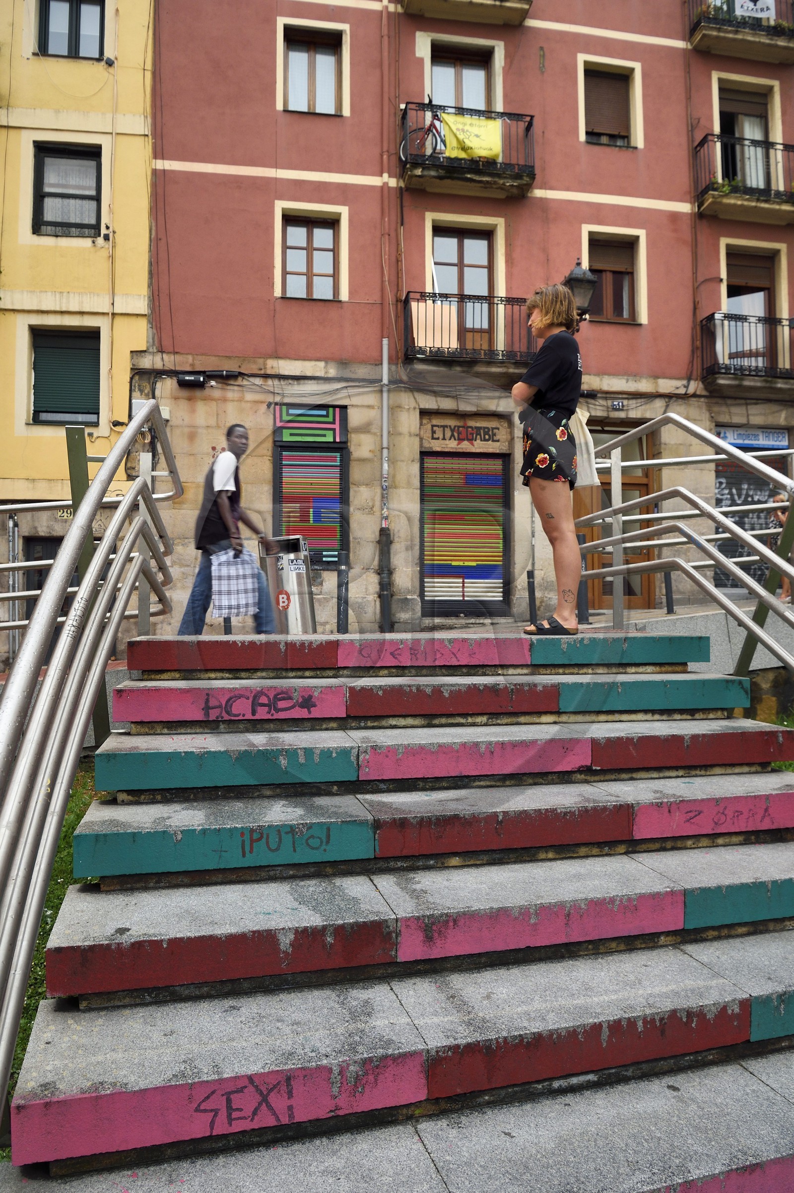 Espagne, Pays basque espagnol, Biscaye, Bilbao la Vieja (Bilbi), graffiti