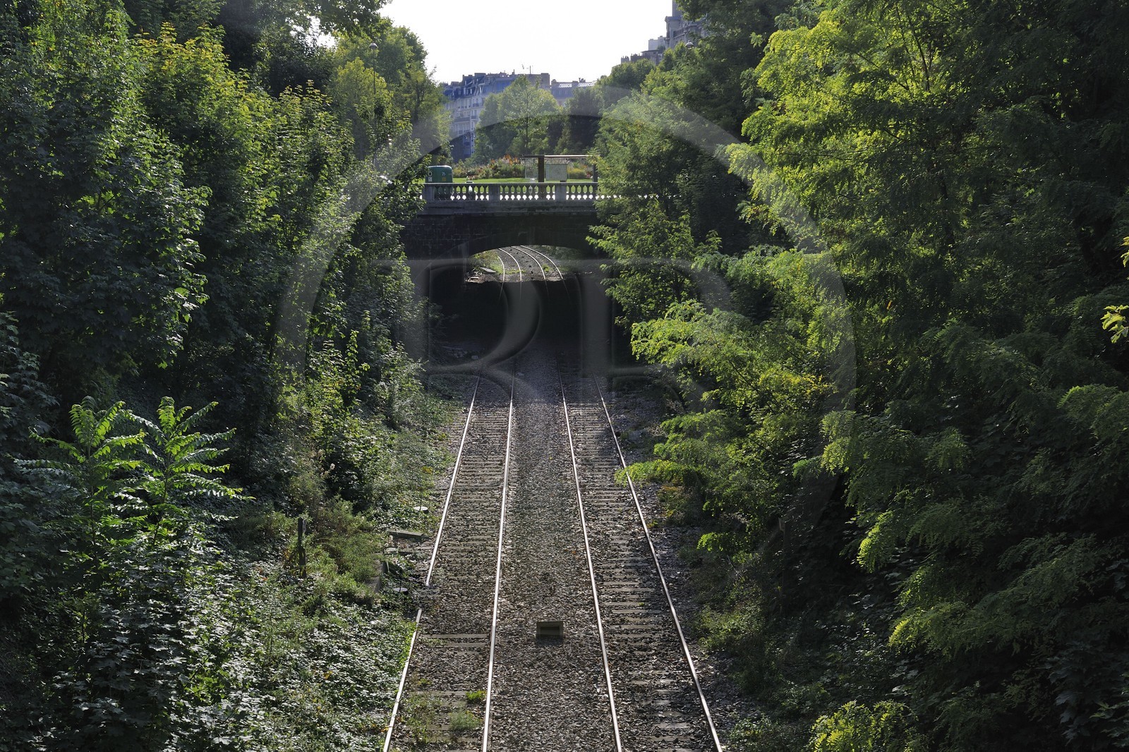 France, Paris (75), ancienne voie ferrée de la ligne d'Auteuil boulevard Pereire