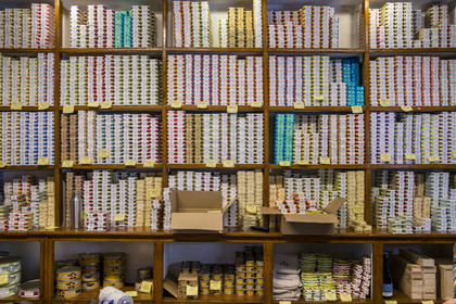 Portugal, Lisbon, Baixa Pombal district, Conserveira de Lisboa (canning) specialized in fish, Tricana boxes