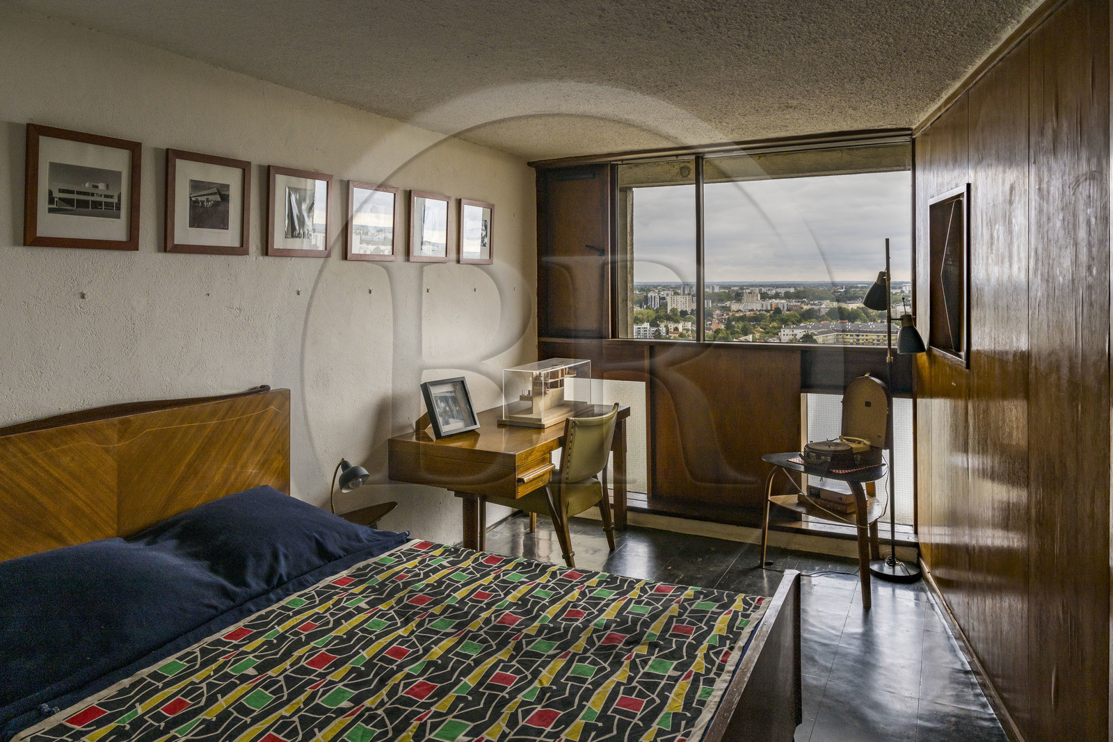 France, Loire-Atlantique (44), banlieue de Nantes, Rezé, la Maison Radieuse par l'architecte Le Corbusier, le logement témoin resté dans son état d'origine