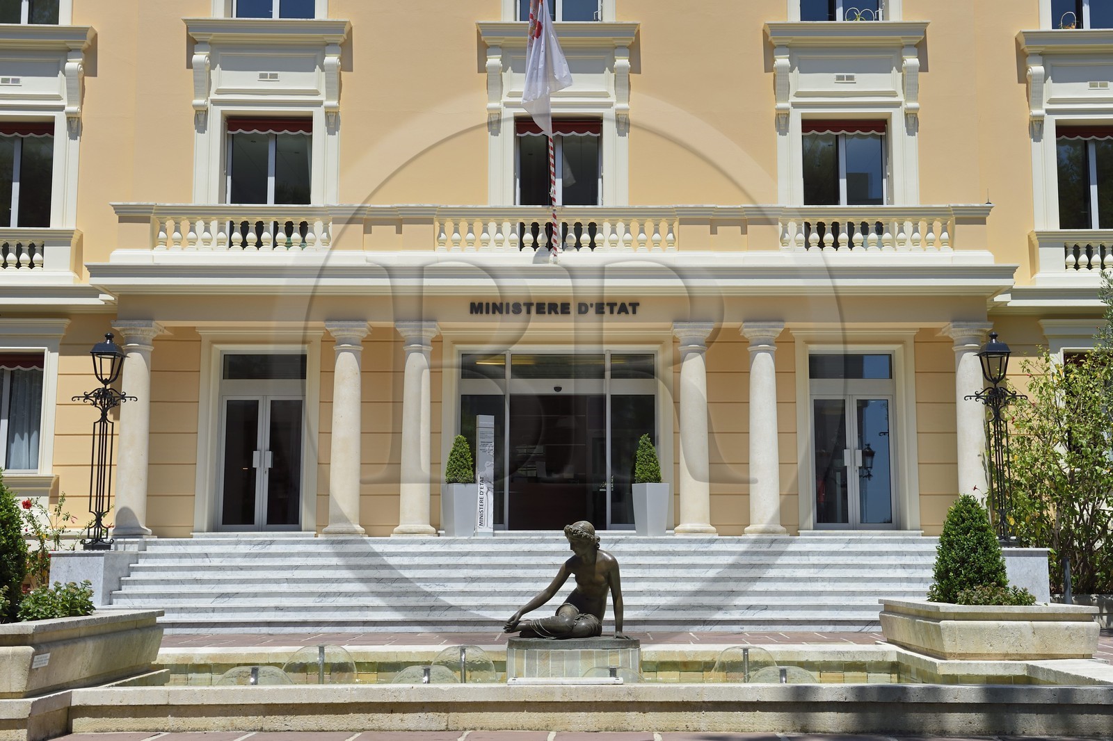 Principauté de Monaco, Monaco, le Rocher, le Ministère d'Etat où siège le gouvernement