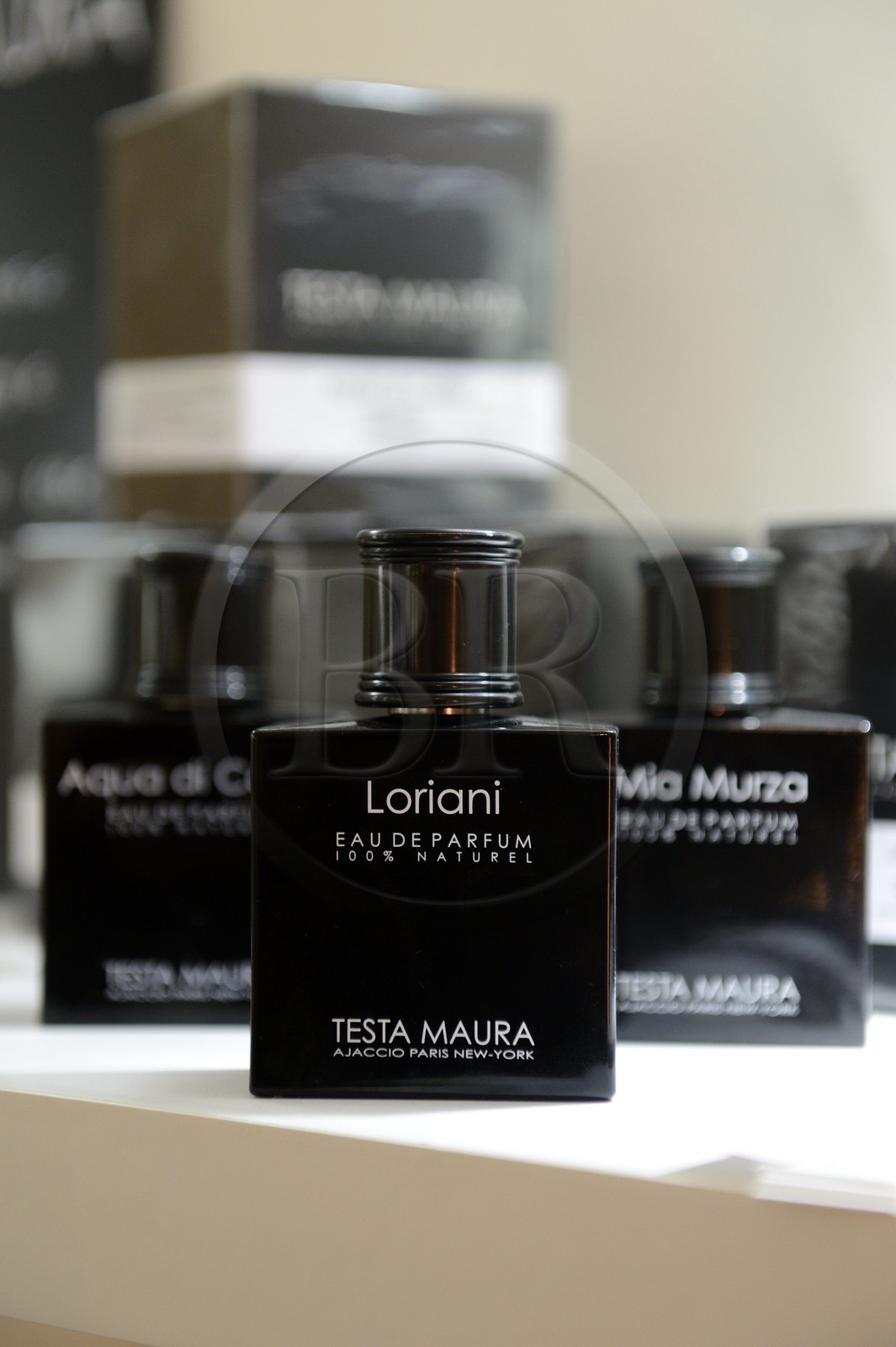 France, Corse du Sud, Ajaccio, the organic concept store Kinov, perfume Testa Maura 100% organic and Corsican