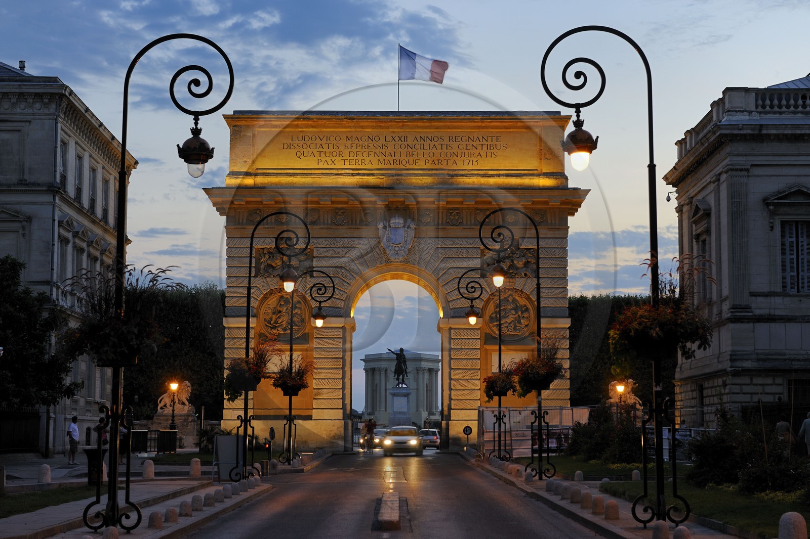 France, Hérault (34), Montpellier, Porte du Peyrou, arc de triomphe