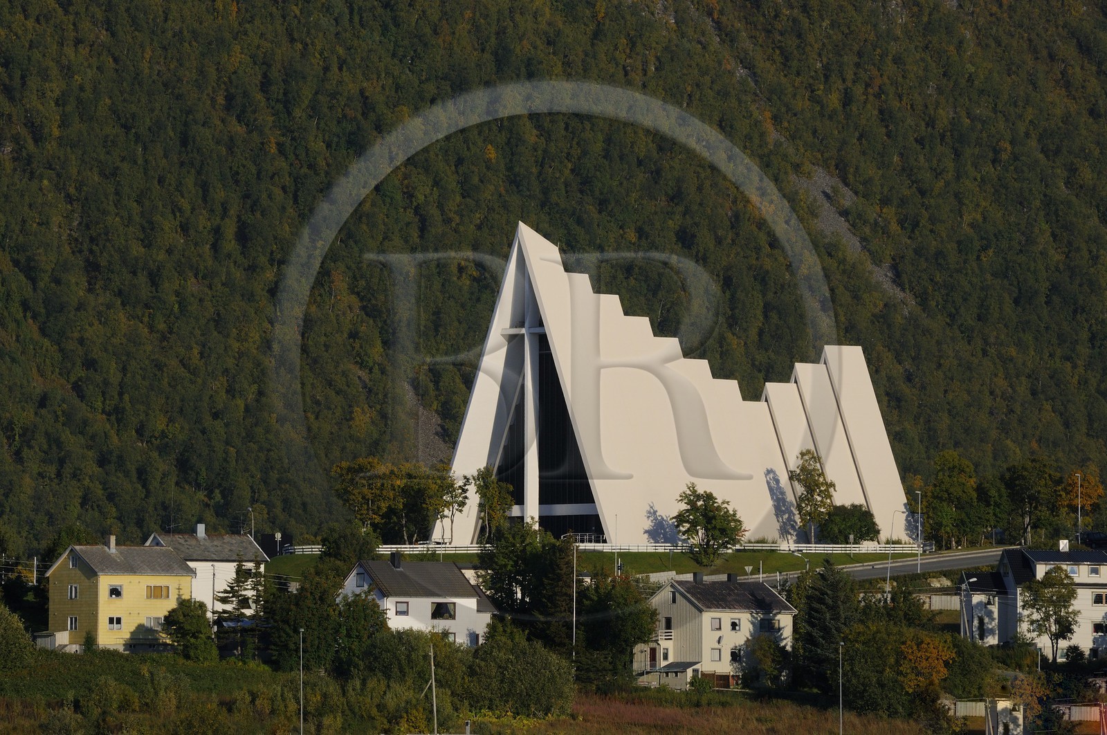 Norway, Troms County, Tromso, the Arctic Cathedral at Tromsdalen