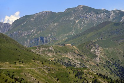 France, Alpes-Maritimes (06), le Fort Central au Col de Tende (1871m), fortifications construites par les Italiens en 1881