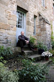 France, Manche (50), Mont-Saint-Michel, classé Patrimoine Mondial de l'UNESCO, le guide conférencier François Saint-James
