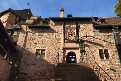 France, Bas-Rhin (67), Orschwiller, le chateau du Haut-Koenigsbourg, le grand bastion