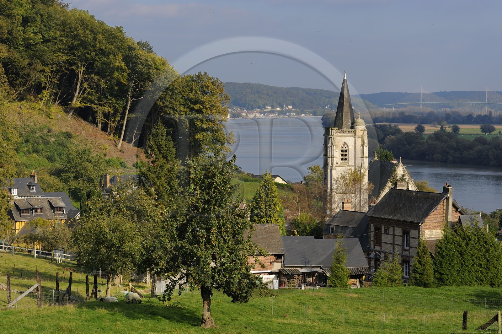 France, Seine Maritime, Villequier and the river Seine where Leopoldine Hugo died of drowing in 1843