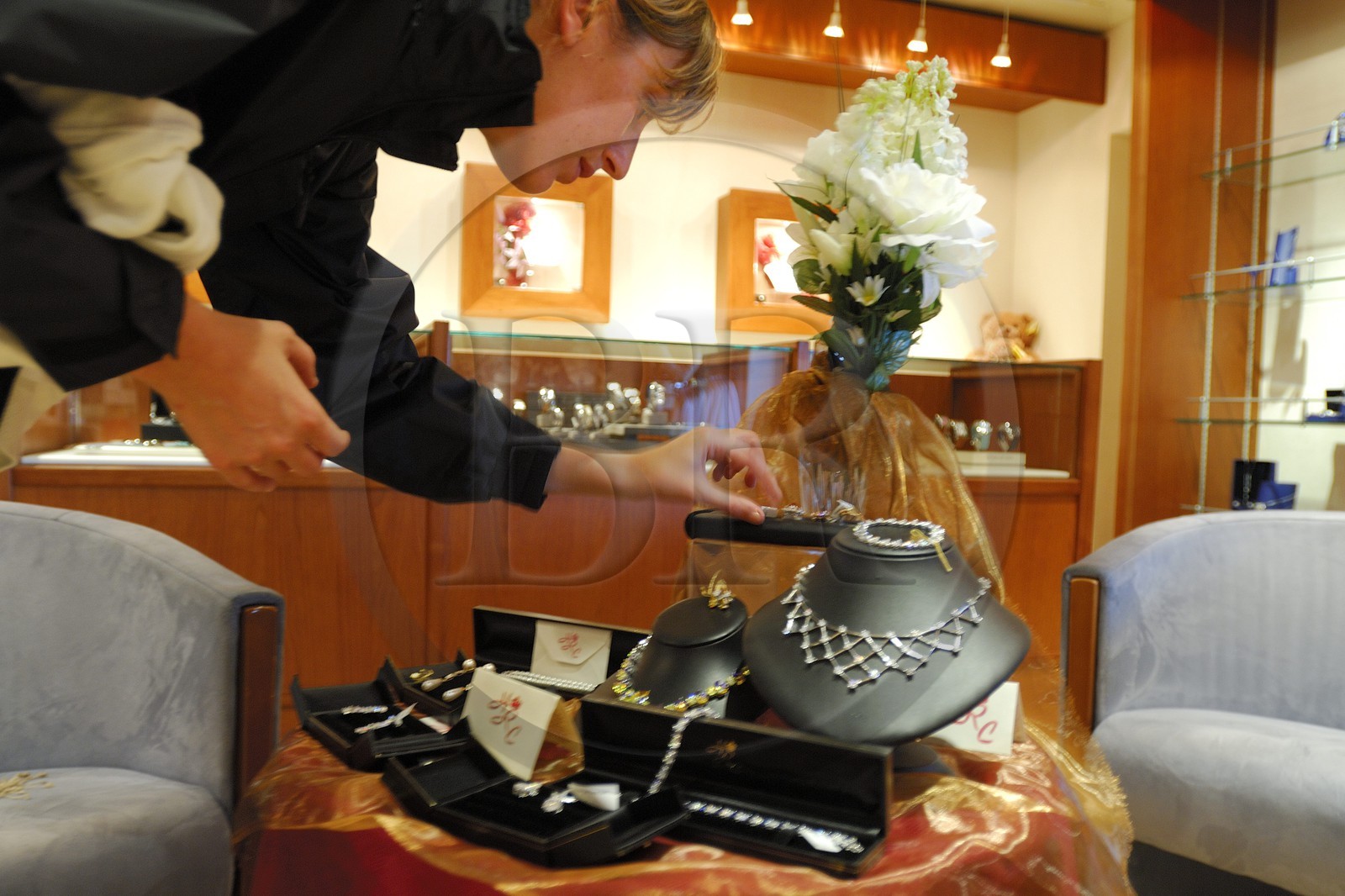 Italie, croisière à bord du Silvershadow de la compagnie Silversea, boutique de luxe