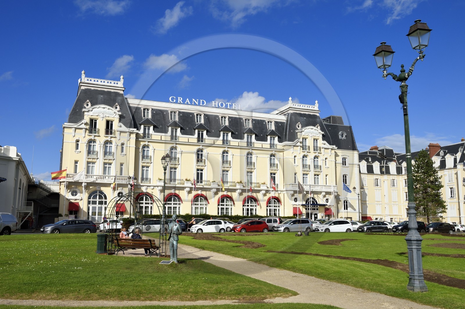 France, Calvados (14), Pays d'Auge, la côte Fleurie, Cabourg, le Grand Hotel, Marcel Proust y séjourna chaque été de 1907 à 1914