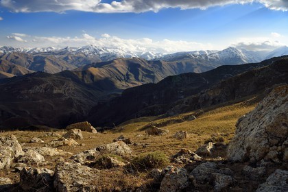 Azerbaijan, Quba (Guba) region, Greater Caucasus mountain range, landscape between the village of Qalaxudat and Giriz