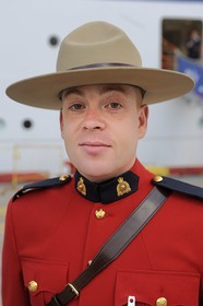 Canada, province de Terre-Neuve et Labrador, Ile de Terre-Neuve, les Mounties, police montée canadienne à Corner Brook ('Gendarmerie Royale du Canada' marque déposée, une autorisation peut-être nécessaire)