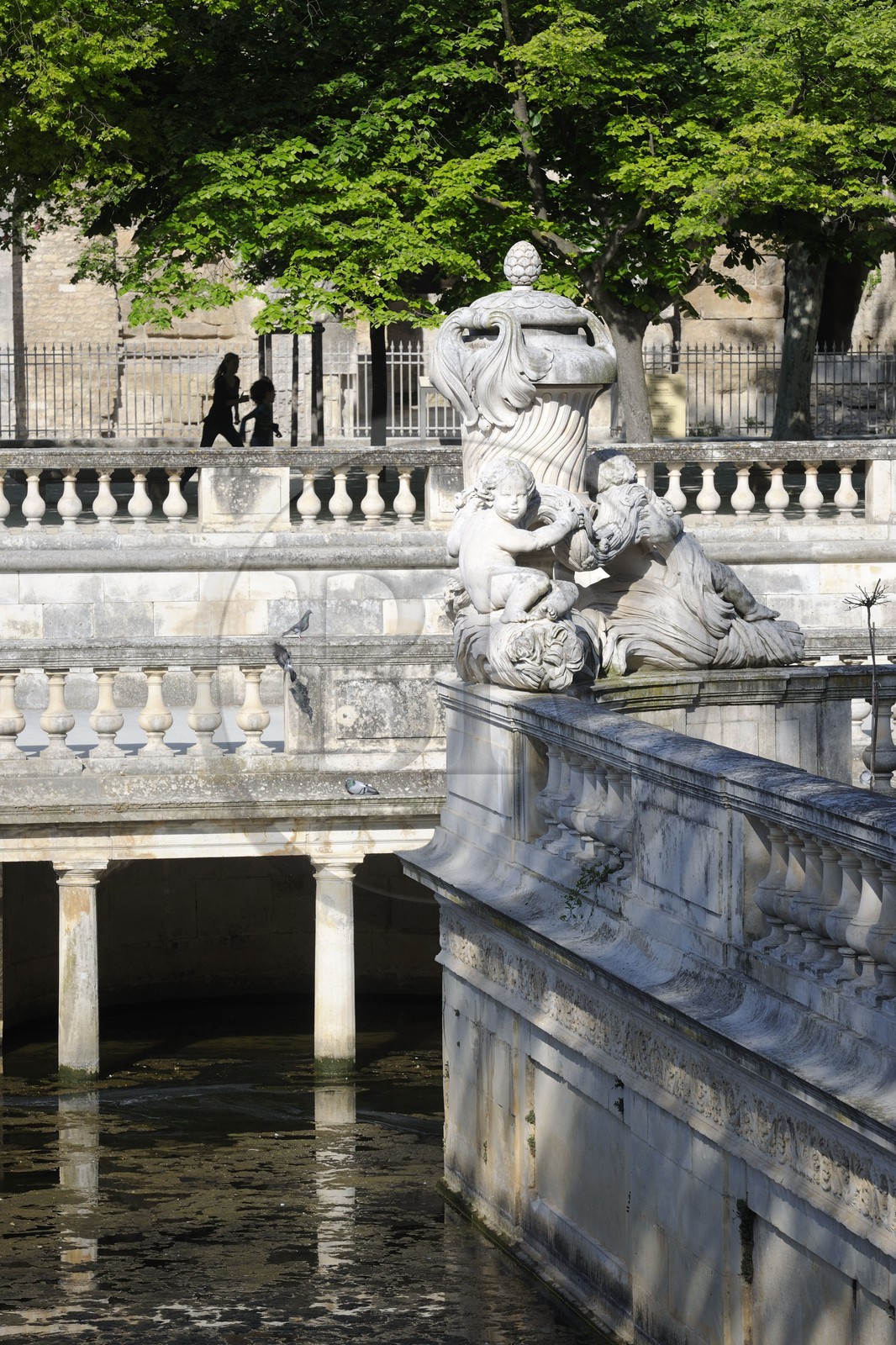 France, Gard, Nimes,  the Jardins de la Fontaine (fountain gardens)