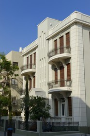 Israel, Tel Aviv, maison des années 1930 dans la rue Bialik