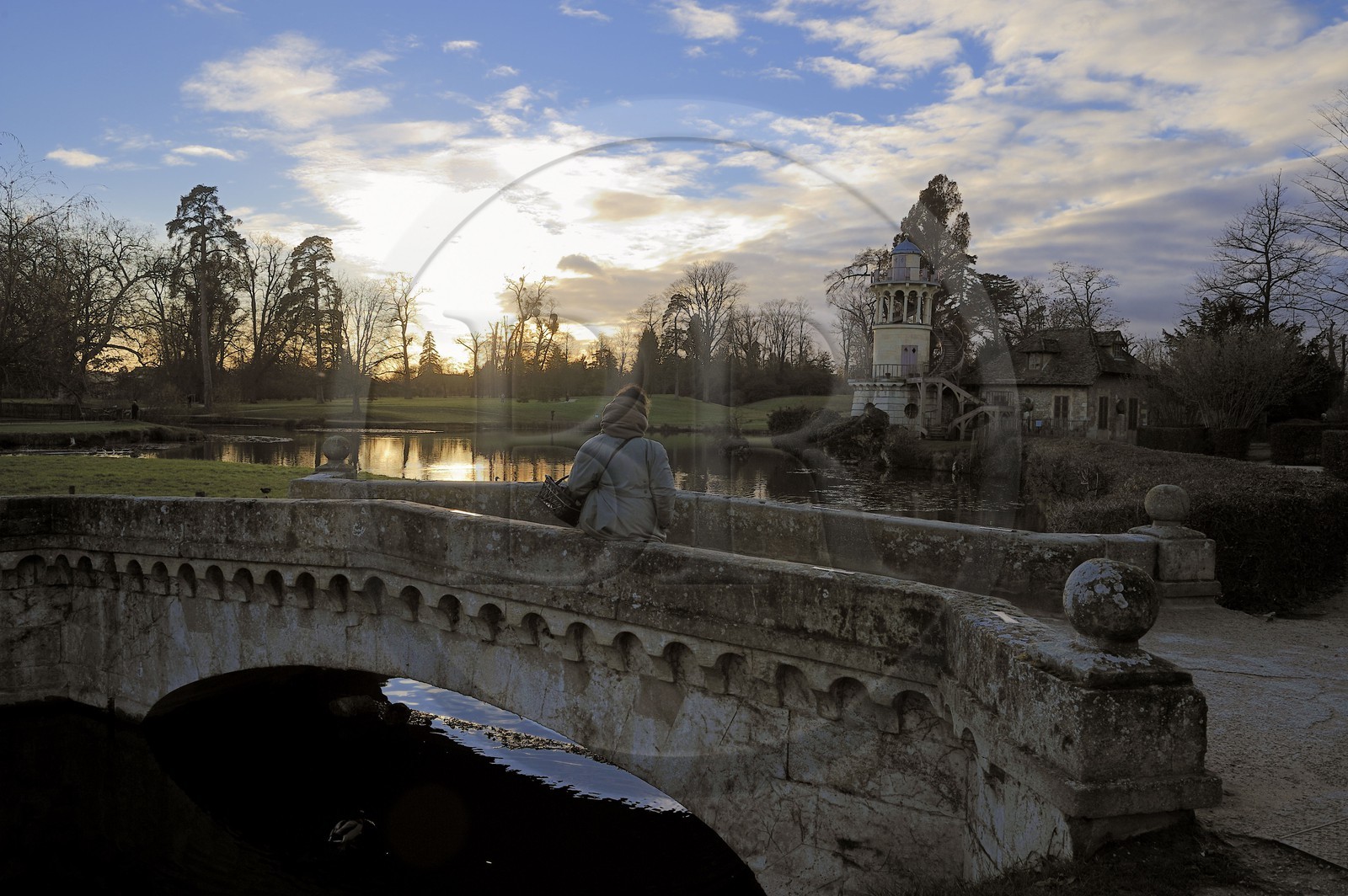 France, Yvelines (78), château de Versailles, classé Patrimoine Mondial de l'UNESCO, le domaine de Marie-Antoinette, le Hameau de la Reine