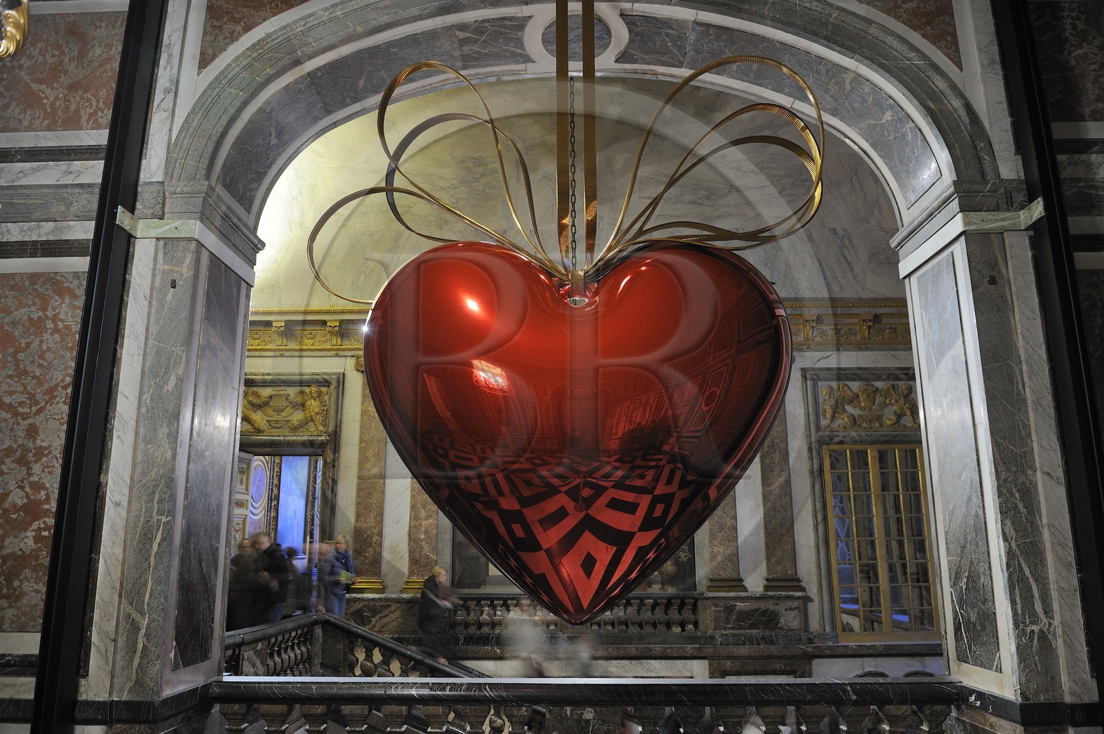 France, Yvelines, Chateau de Versailles, listed as World Heritage by UNESCO, work of the artist Jeff Koons