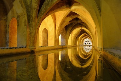 Spain, Andalusia, Seville, the Alcazar of Seville (Reales Alcazares de Sevilla), listed as World Heritage by UNESCO, Royal Baths of Dona Maria de Padilla