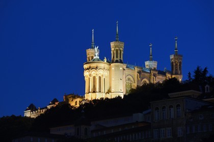 France, Rhone, Lyon, historical site listed as World Heritage by UNESCO, Notre Dame de Fourviere basilica