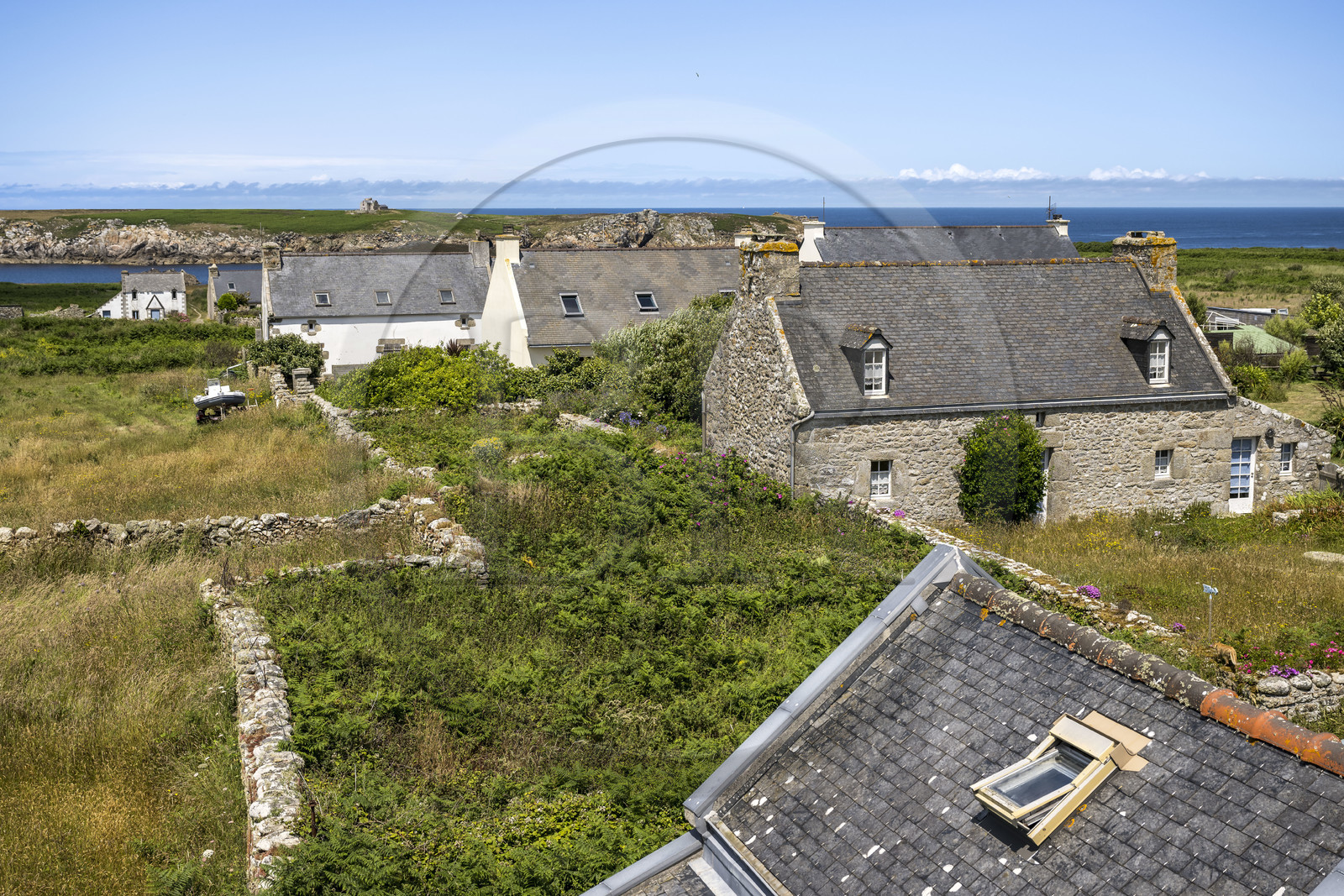 France, Finistère (29), Mer d'Iroise, Ile d'Ouessant, hameau de Keranchas