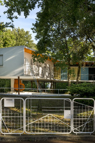 France, Charente-Maritime (17), Royan, villa du quartier résidentiel du Parc, villa Boomerang construite en 1959 par l'architecte P. Marmouget