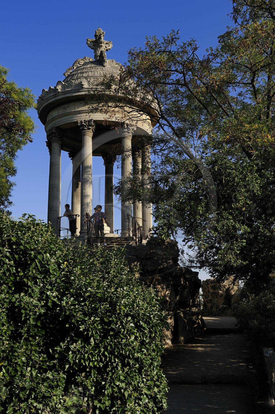 France, Paris (75), parc des Buttes Chaumont, le Belvédère ou temple de la Sybille
