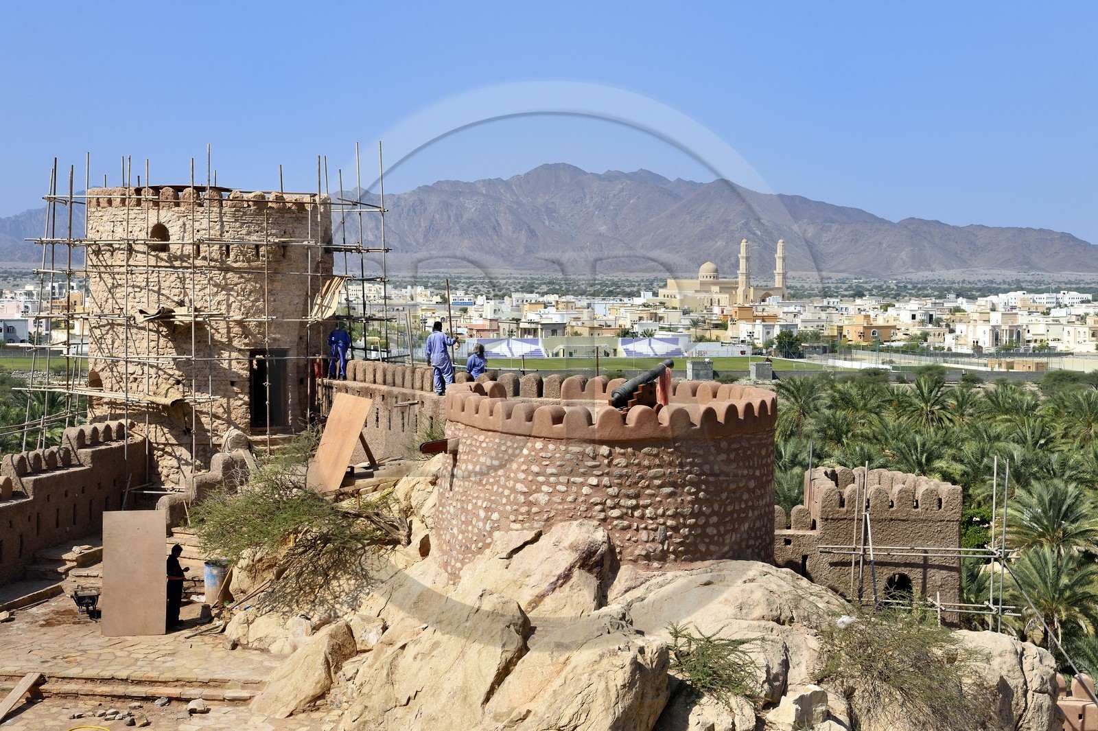 Sultanate of Oman, governorate of Al Batina, Nakhl, Nakhl or Husn Al Heem Fort, historic mudbrick fortress
