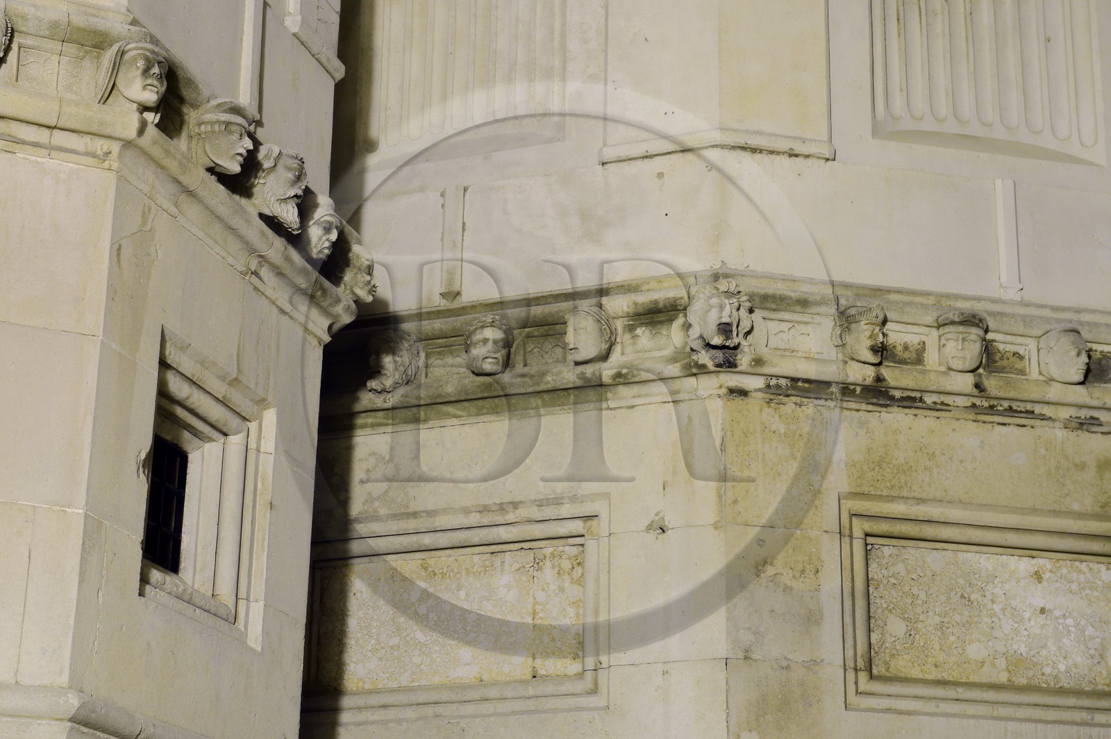 Croatie, Dalmatie, côte dalmate, Sibenik, cathédrale Saint-Jacques classée Patrimoine Mondial de l' UNESCO, frise de portraits