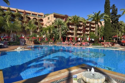 Maroc, Haut-Atlas, Marrakech, ville impériale, quartier Hivernage, Hotel Sofitel Marrakech Palais Imperial