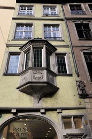 France, Bas-Rhin (67), Strasbourg, oriel rue des Hallebardes