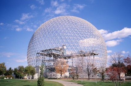 Canada, Québec, Montréal, la Biosphère par l' Architect Richard Buckminster Fuller sur l' île Sainte-Hélène