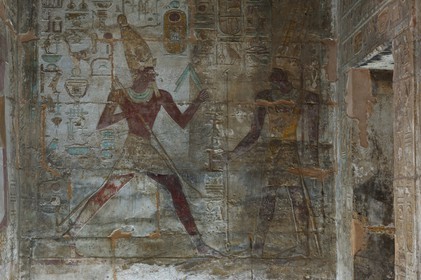 Egypte, Haute Egypte, Nubie, Lac Nasser, site d'Amada, temple d'Amon, le pharaon Thoutmosis III